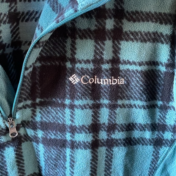 ☁️ Columbia Polar Fleece Plaid Half Zip - Picture 4 of 6